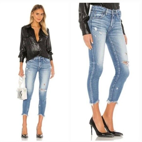 Moussy Vintage Glendele Skinny Jeans in Light Blue Jeans size 26 - Picture 2 of 11